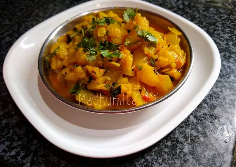 Bottlegourd Lauki Dudhi Tadka with Nigella seeds kalonji