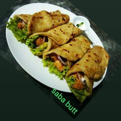 A picture of KFC (zing'ratha) Style Chik'ratha Wraps😋😋😋.