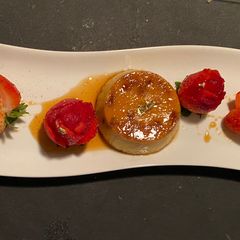 A picture of Salted Caramel Crème Brûlée With Prosciutto.