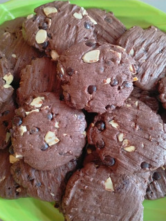 Foto resep Cookies Coklat Almond Chocochips