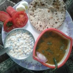 A picture of Dhaba style chana urad ki dal.