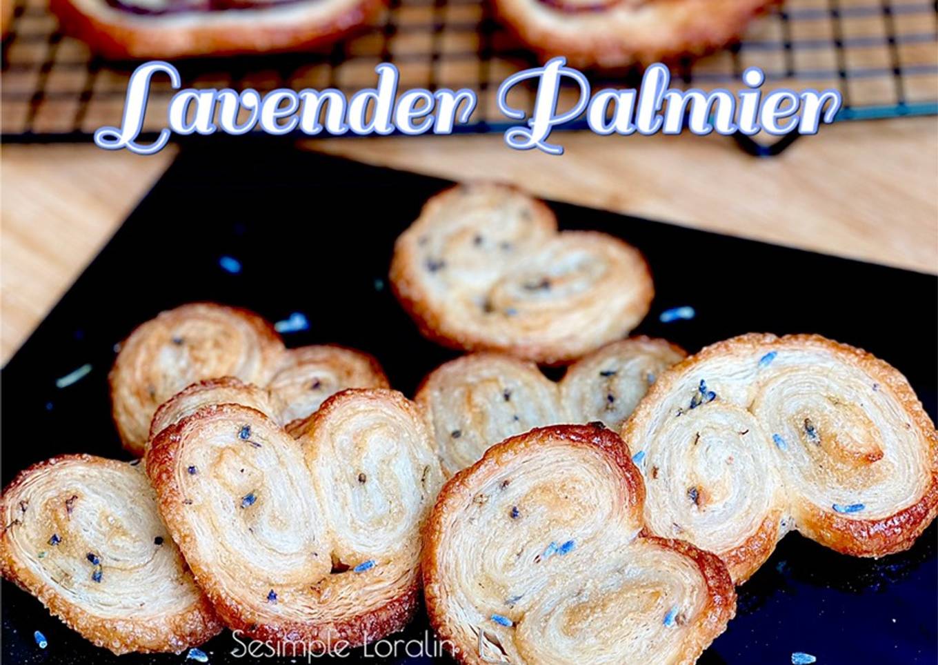 Lavender Palmier 🌴 (Puff Pastry Cookies)