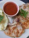 Chuletas de cerdo con salsa de Oporto y naranja