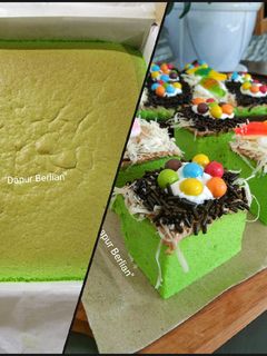 Foto resep Pandan ogura cake