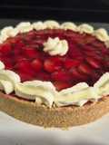Tarta de frutillas 🍓 con base de galletitas 😋