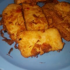 A picture of Yam and egg.