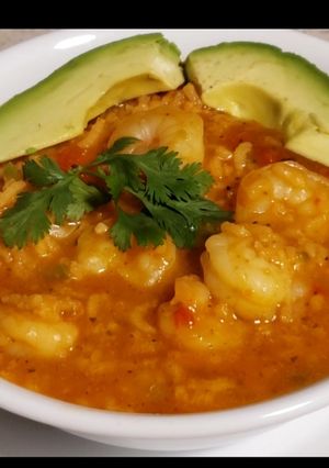 Una foto de Asopao de camarones