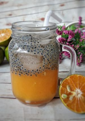 Foto resep Es Jeruk Selasih