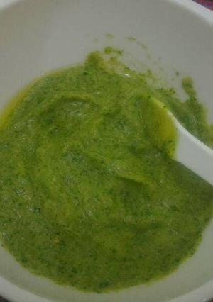 Foto resep MPASI 7 bulan kentang salmon pok coy