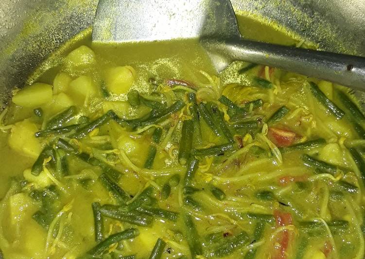 Gulai kentang+tauge+kacang panjang
