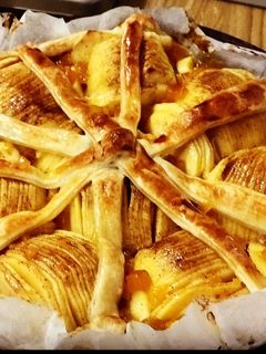 Una foto de Tarta de manzana sin lactosa y baja en azúcar