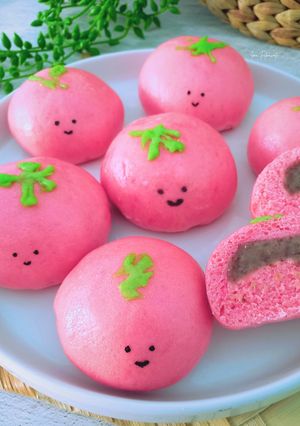 Foto resep Bakpao Tomaticon (tomato emoticon)