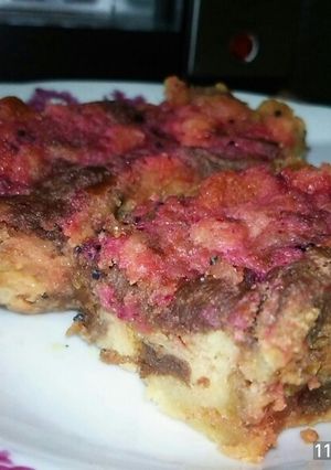 Foto resep Puding Roti Buah Naga ala Musa