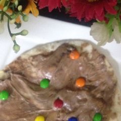 A picture of Chocolate spread paratha.