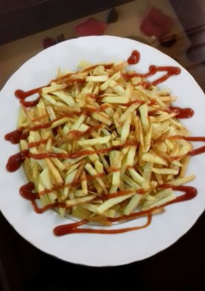 عکسی از دستور سیب زمینی سرخ شده