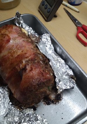 A picture of Bacon ham roll.