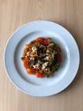 Tofu con algas y verduras