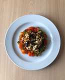Tofu con algas y verduras