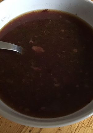 Une photo de Soupe de betteraves rouges et pomme granny