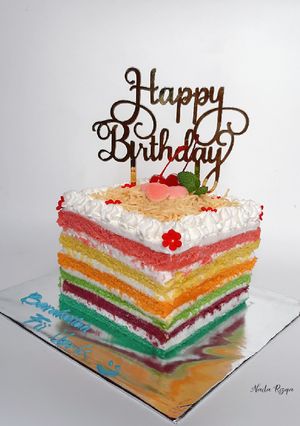 Foto resep Rainbow cake kukus