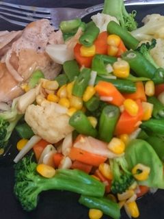 Foto resep Chicken breast and mixed vegetable (menu diet)