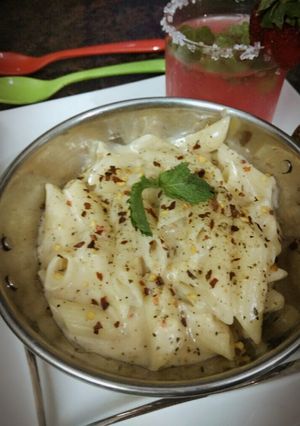 A picture of White Minty Mayo Pasta.