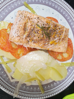 Una foto de Salmón fácil al horno