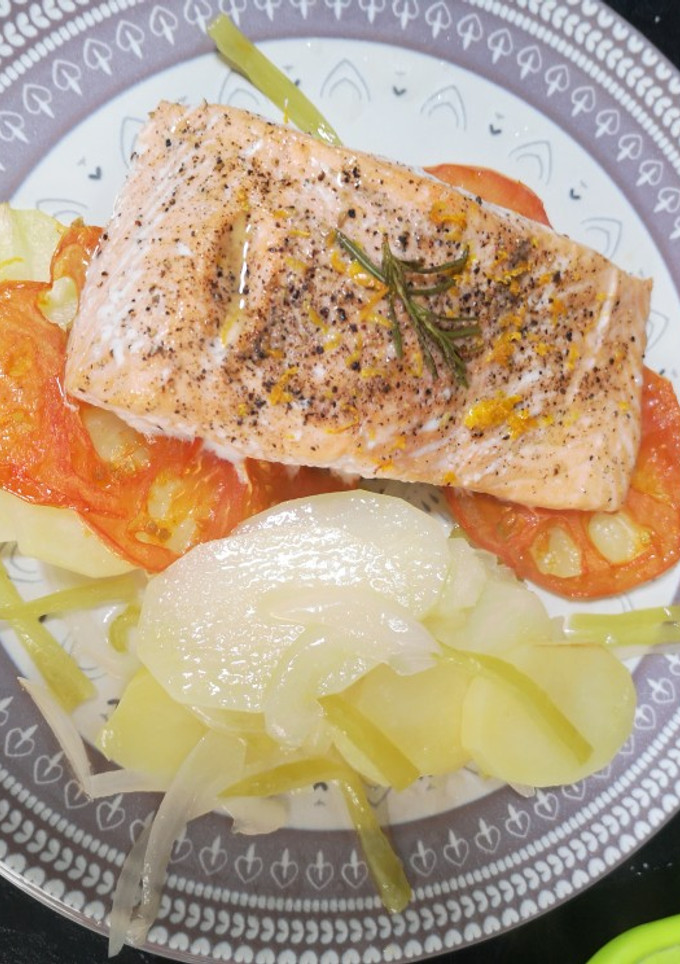 Una foto de Salmón fácil al horno