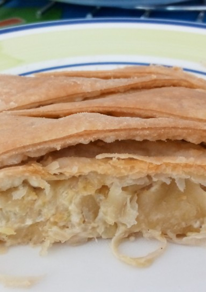 Una foto de Hojaldre de calabacín y queso