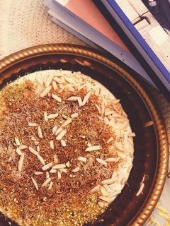 صورة لوصفة بسبوسة كنافة بالقشطة ♥️