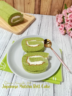 Foto resep Japanese Matcha Roll Cake