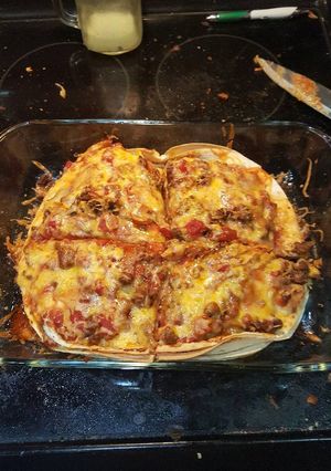 A picture of Easy mexican pizza casserole.