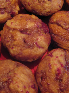 A picture of Raspberry Caramel Muffins.