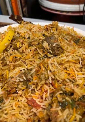 A picture of Simple chicken biryani.