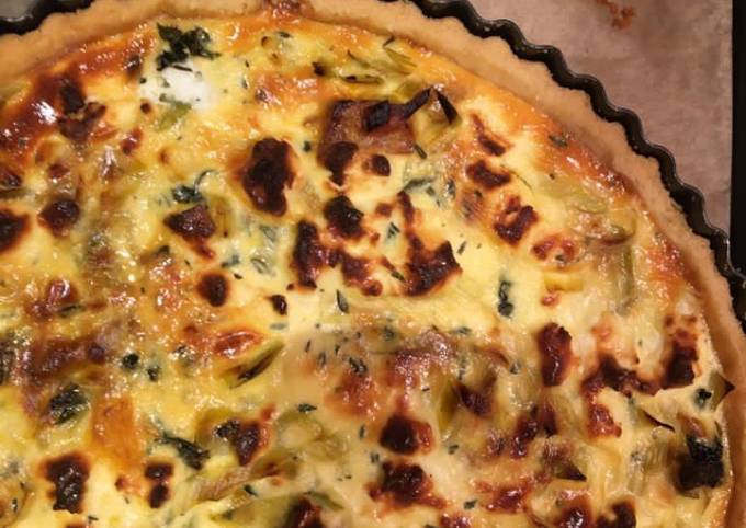 Roasted squash and goat cheese quiche