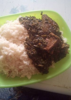 A picture of Vegetable and rice.