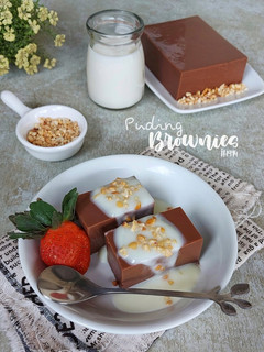 Foto resep Puding Brownies