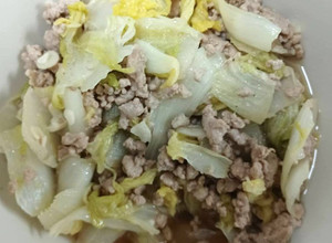 รูปของ ผัดผักกาดขาวใส่หมูสับ
