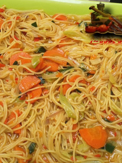 A picture of Jallof spaghetti.