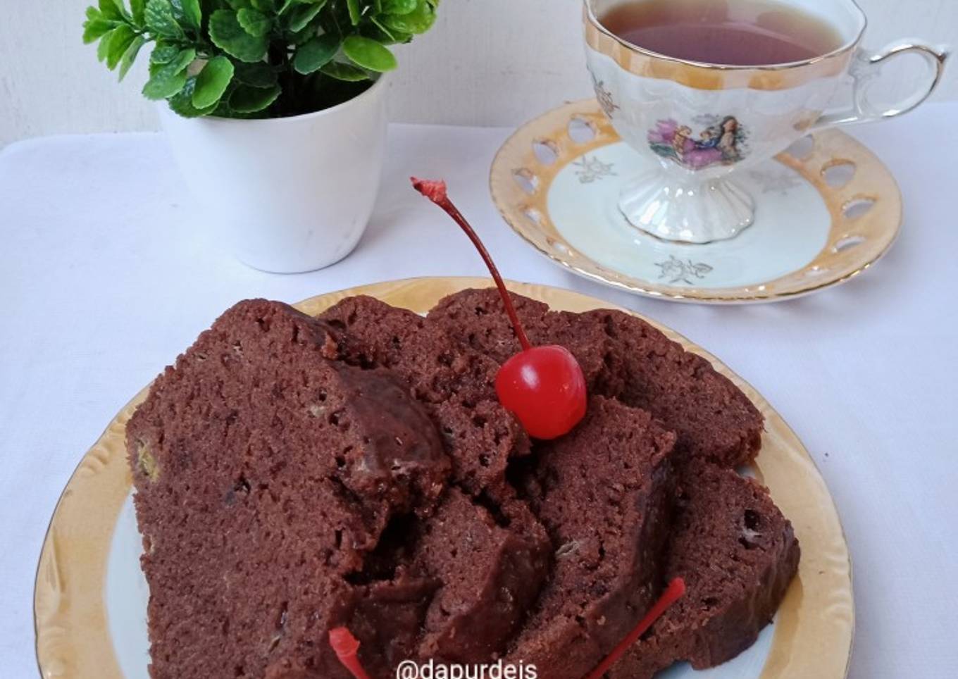 Bolu Pisang Coklat Kukus (Tanpa Telur)