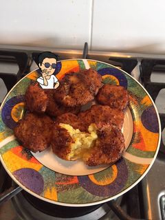 Una foto de Tortitas de Plátano Maduro y Queso