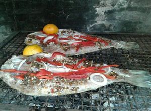 Una foto de Corvinas a las brasas