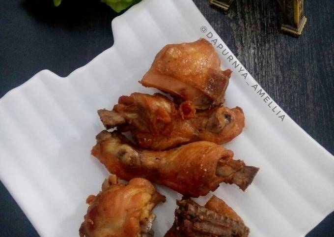 Ayam ungkep bumbu geprek buat yg lagi males