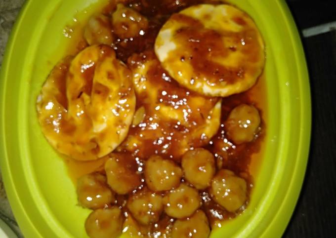 Baso dan telor saus barbeque