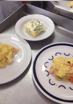 Una foto de Lasagna de mariscos