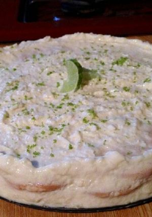 Una foto de Tarta de limón y galletas
