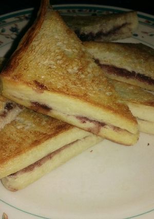 Foto resep Roast bread Blackberry jam with Honey