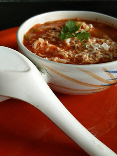 A picture of Ministrone soup.