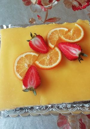 صورة لوصفة كيكة باردة بالليمون 🍊🍊🍊