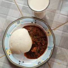 A picture of Ugwu soup.
